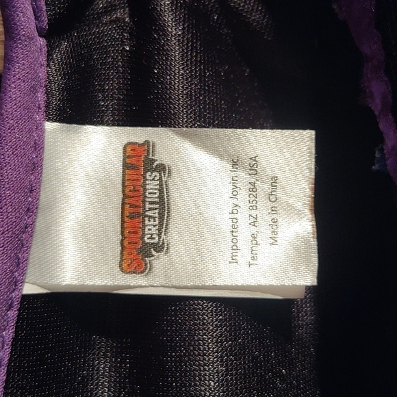 Spooktacular Creations Purple and Black Witch Dress with Puffed Sleeves Sz S - Picture 5 of 9